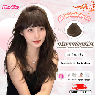  Thuốc Nhuộm Tóc Màu NÂU KHÓI TRẦM Không Tẩy lên từ nền đen tặng kèm trợ nhuộm | Kienhair 