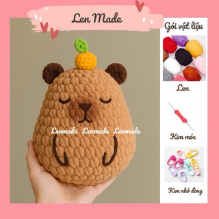  DIY gói nguyên liệu tự đan móc thú bông len nhung sữa mũm mĩm amigurumi quà tặng tự làm thủ công handmade xinh lenmade 