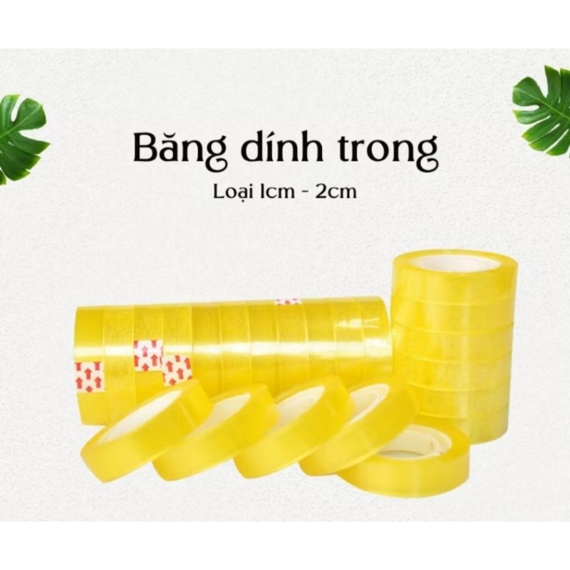 1 cây băng dính văn phòng 10 cuộn & 12 cuộn loại tốt