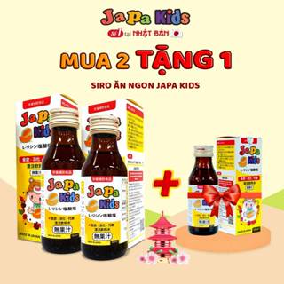 [ Combo 2 Tặng 1 ] Siro Japa Kids Chính Hãng Kích Thích Ăn Ngon Giúp Trẻ Tăng Cân  Nhập Khẩu Nhật Bản Chai 100ml