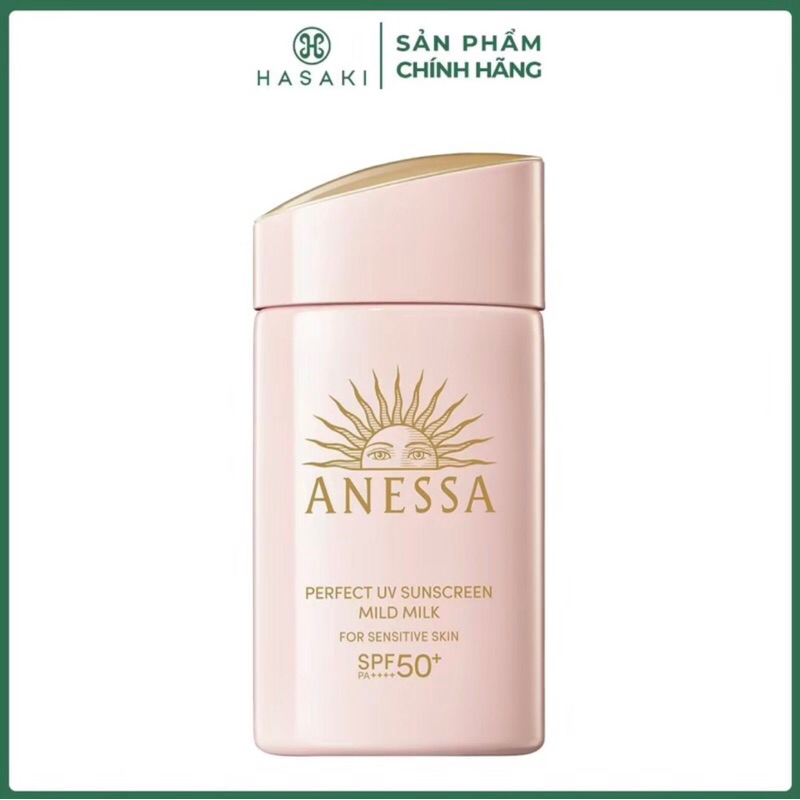Sữa chống nắng Anessa Perfect UV Hồng Mild Milk 60ml