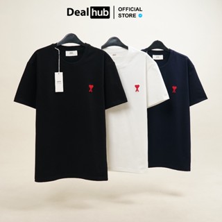 Áo Thun Ami Basic Thêu Trái Tim Chất Cotton Co Giãn 4 Chiều Form Regular Fit