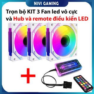 Bộ 3 FAN LED RGB Vô Cực- Quạt Tản Nhiệt Led RGB F3 – Tản Nhiệt PC Gaming Hiệu Năng Cao