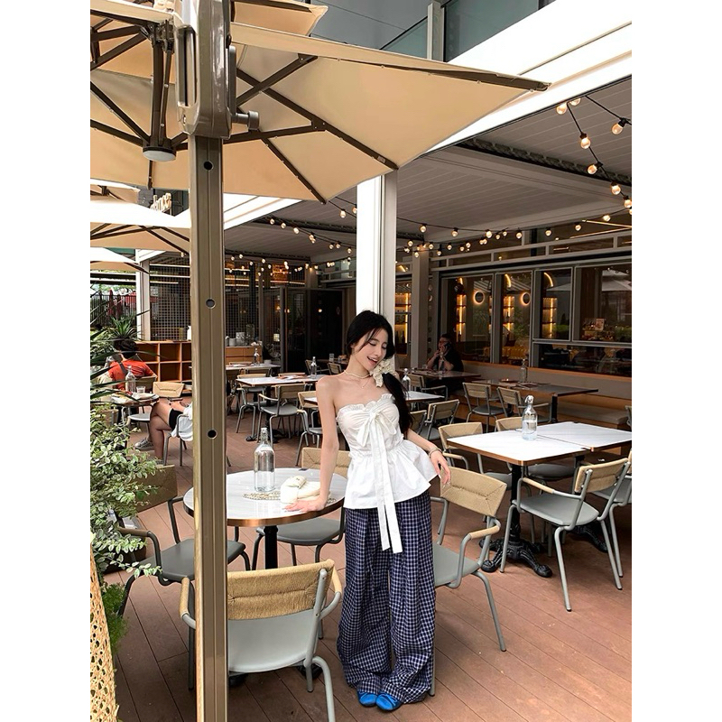 Áo quây nữ viền bèo thắt nơ ngực TABISHOP Áo ống nữ kiểu dáng dễ thương dễ phối đồ mặc hè đi chơi(112) | BigBuy360 - bigbuy360.vn