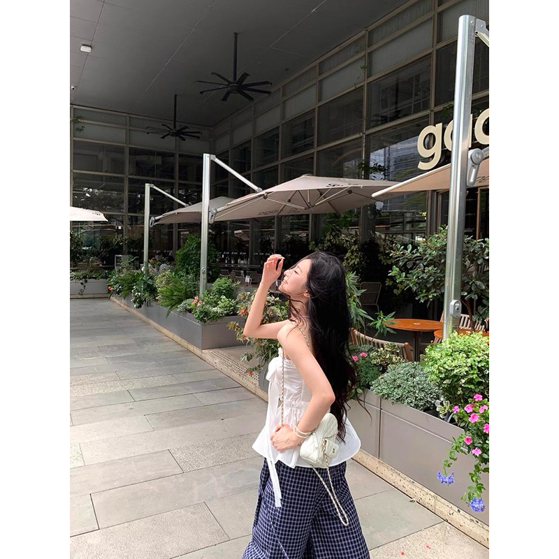 Áo quây nữ viền bèo thắt nơ ngực TABISHOP Áo ống nữ kiểu dáng dễ thương dễ phối đồ mặc hè đi chơi(112) | BigBuy360 - bigbuy360.vn