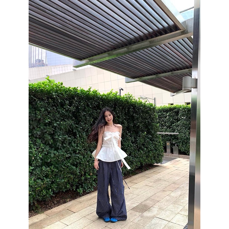 Áo quây nữ viền bèo thắt nơ ngực TABISHOP Áo ống nữ kiểu dáng dễ thương dễ phối đồ mặc hè đi chơi(112) | BigBuy360 - bigbuy360.vn