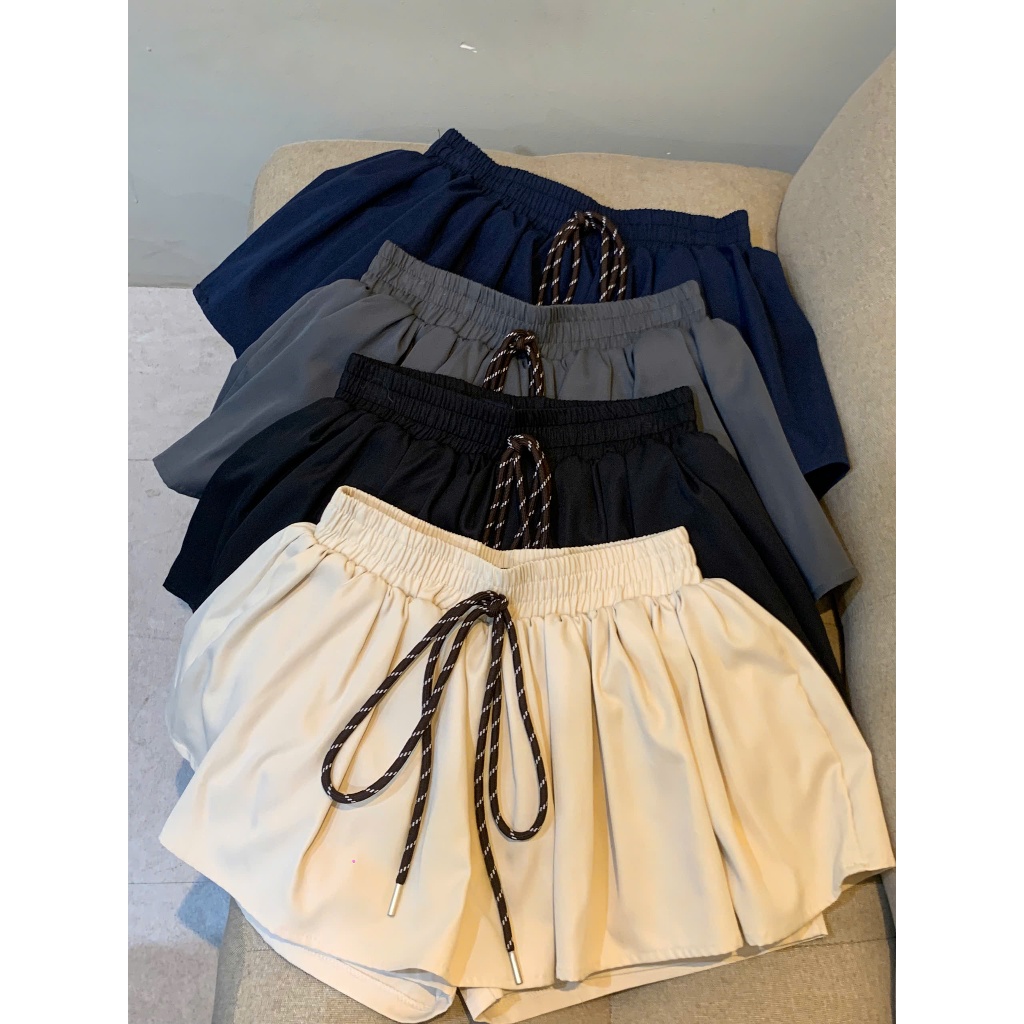 Chân váy SEE'M có quần bảo hộ-quần giả váy xòe  cạp chun thoải mái,có dây đính kèm ở cạp,chất kaki mềm mại