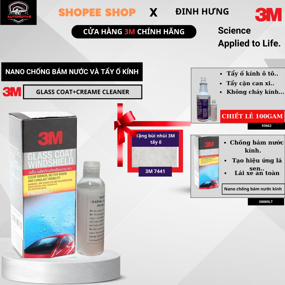 Combo Tẩy Ố 𝐂𝐑𝐄𝐌𝐄 𝐂𝐋𝐄𝐀𝐍𝐒𝐄𝐑  và Chống Bám Nước Kính 𝐆𝐥𝐚𝐬𝐬 𝐂𝐨𝐚𝐭 𝐖𝐢𝐧𝐝𝐬𝐡𝐢𝐞𝐥𝐝 𝟑𝐌.