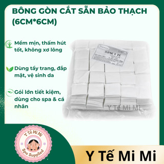 Bông Gòn Cắt Sẵn Bảo Thạch (6cm*6cm) | Bông Tẩy Trang Cắt Sẵn | Bông Gòn Cắt Sẵn