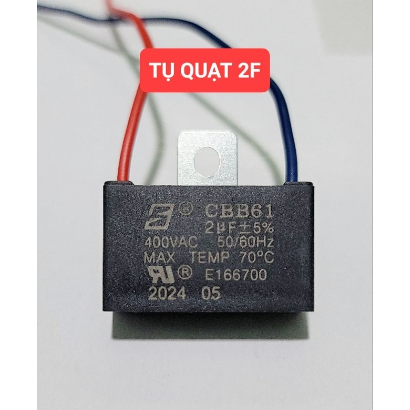 [Com bo 10 ] Tụ quạt 2uF vuông như hình