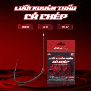 LƯỠI XUYÊN THẤU CÁ CHÉP - GÓI 100 LƯỠI - LƯỠI CÂU ĐÀI KHÔNG NGẠNH 