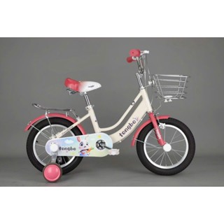 Xe đạp trẻ em Baibo Kids, Xe đạp Tông Bô Mẫu 2 Khung bé gái từ 3-10 tuổi làm bằng thép có giỏ đựng đồ