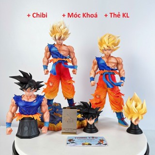 Mô Hình Goku Namek 35cm Với 2 Đầu 2 Thân Thay Thế Kèm Base Và Thẻ Kim Loại DX Studio Ongchu MH2688