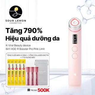 [ Hàng cty BH 1 năm ] Máy Đẩy Tinh Chất, Chăm Sóc Da Medicube AGE-R Booster Pro ( máy hồng )