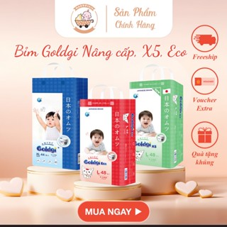  Bỉm GOLDGI Nâng cấp X5 ECO nội địa Nhật quần dán đủ size Nb92 S84 M66 M60 L56 L48 XL46 XL44 XXL34 