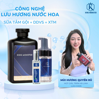 Combo 3 Đẳng Cấp Đế Vương Sữa Tắm 350ml& Xịt thơm miêng 10ml(1 trong 3 vị) & Dung dịch vệ sinh nam 100ml King Monster