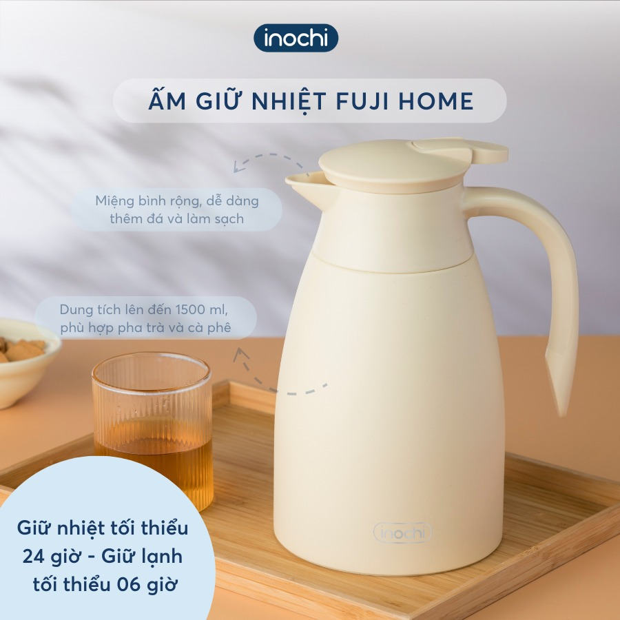 Ấm giữ nhiệt Fuji Home 1500ml, giữ nhiệt lâu, thương hiệu inochi