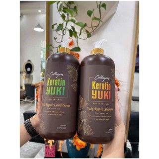 Dầu gội xả YUKI Collagen Keratin 2000ML | Giảm Rụng Tóc, Kích Mọc Tóc, Phục Hồi Tóc Hư Tổn, Mềm mượt Minh Anh Hair Store