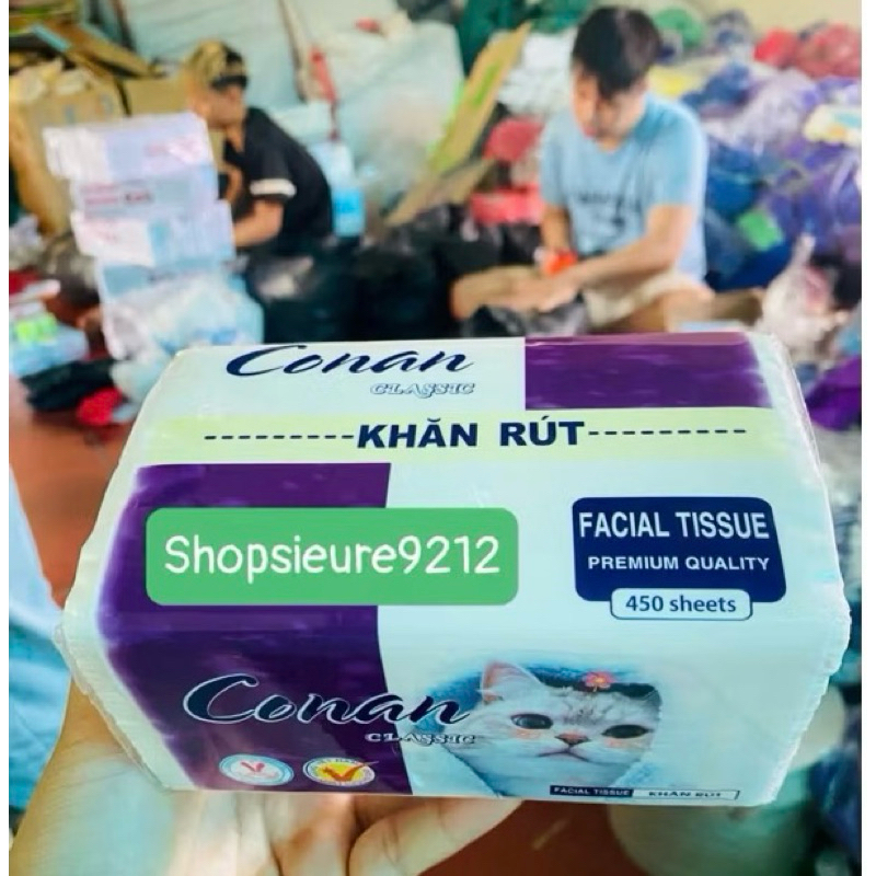 khăn giấy rút Conan/450 tờ,giấy ăn