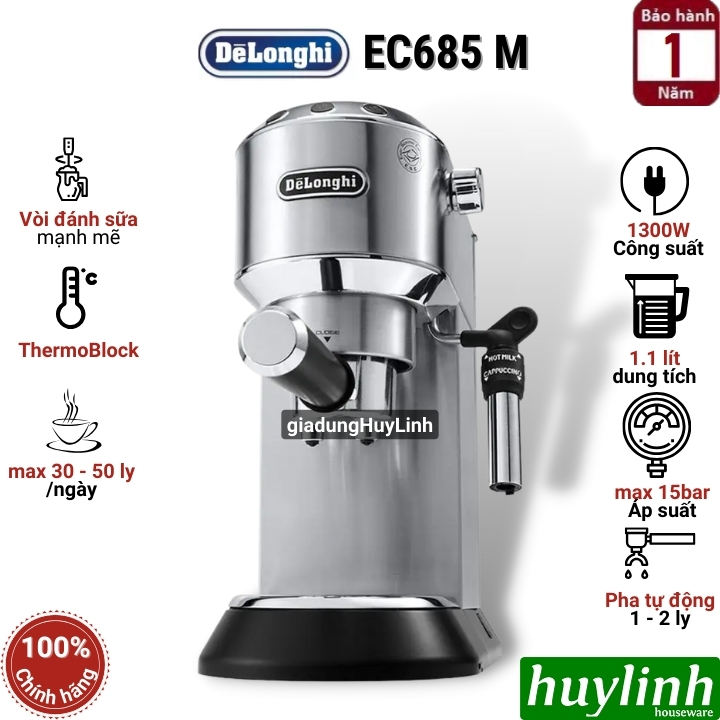 Máy pha cà phê Delonghi EC685 M - Hàng chính hãng