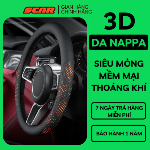 Bọc vô lăng da Nappa 3D