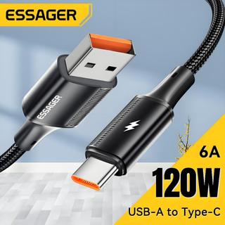 ESSAGER Cáp USB 120W Type C Sạc nhanh cho Cáp sạc nhanh Xiaomi 6A 