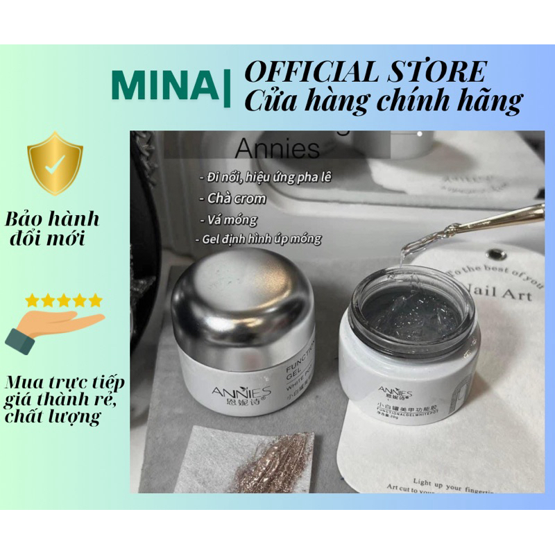 Gel Annies siêu đặc chính hãng, gel thuỷ tinh, gel vẽ nổi - mina nail