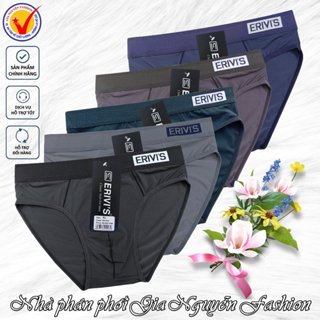 Mẫu mới - Chất liệu mới: Set 5 quần lót nam thương hiệu Erivis, chất liệu Thun lạnh dạng lưới - Hàng chất lượng cao