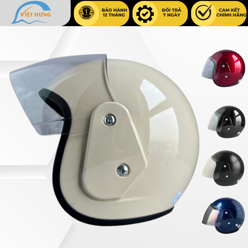 Mũ bảo hiểm trùm 3/4 đầu - BKtec - BK19 - Hàng chính hãng - Giá siêu sốc (mầu tùy chọn)