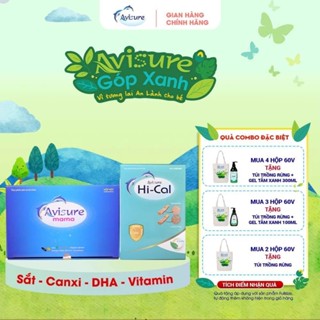 Combo Sắt canxi DHA vitamin Avisure mama + Hical và cho bà bầu hộp 120 viên