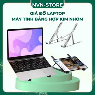 Giá đỡ LAPTOP, ĐIỆN THOẠI, MÁY TÍNH bằng nhôm có thể điều chỉnh được độ cao, đế kê laptop nhôm