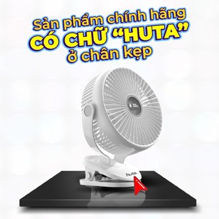 [HUTA x KOL] Quạt tích điện kẹp Loại To HUTA Q22, Quạt Tích Điện Pin Khoẻ, Đèn RGB, Màn hình LED, Lồng Quạt 22Cm | BigBuy360 - bigbuy360.vn