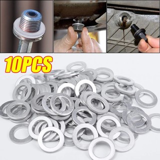 (Dày 2mm) Set 10 Long Đền Nhôm 14 Li - Vòng Đệm Phẳng 14mm Cho Ốc Xả Nhớt Xe Hơi, Xe Máy Honda Accord/Civic/CR-V/CR-Z...