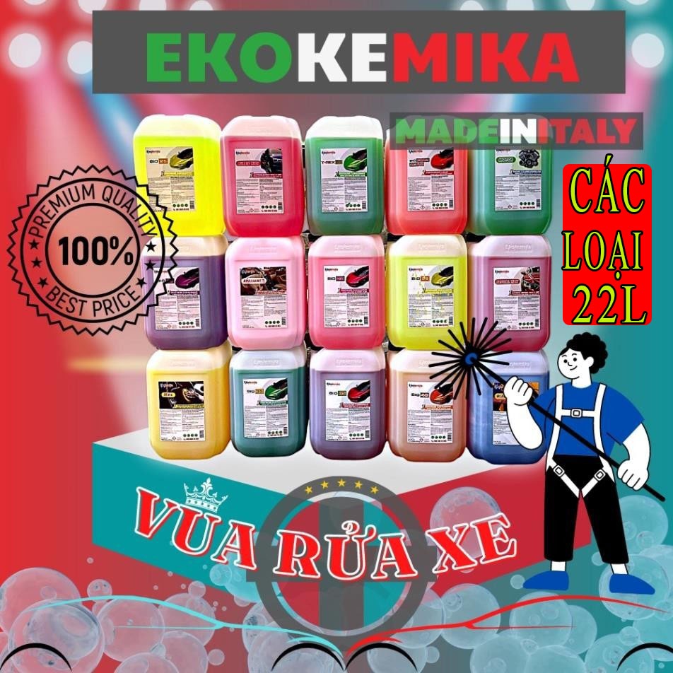 Dung Dịch Rửa Xe Chăm Sóc Ô Tô Can 20L Ekokemika Các Loại - Dành Cho Garage Ô Tô