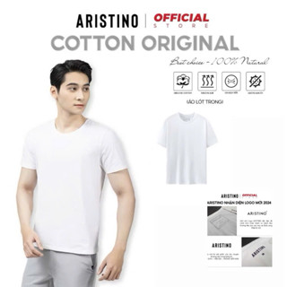  Áo thun nam ARISTINO AC22 dùng lót trong sơ mi hay mặc nhà chất liệu cotton cao cấp thấm hút mồ hôi 
