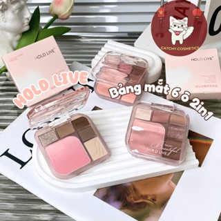 [HOLD LIVE] Bảng Phấn Mắt Hold Live 6 Ô  Kèm Má Hồng 2in1, Comprehensive Palette, 9.6g (HL770)
