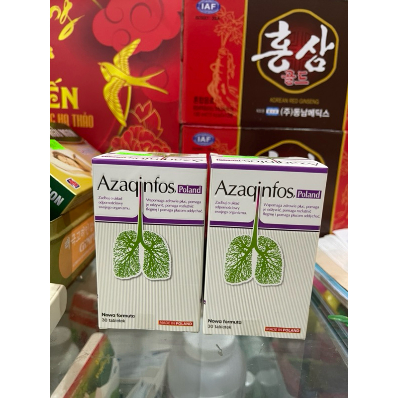 VIÊN UỐNG BỔ PHỔI AZAQINFOS,Poland 60viên