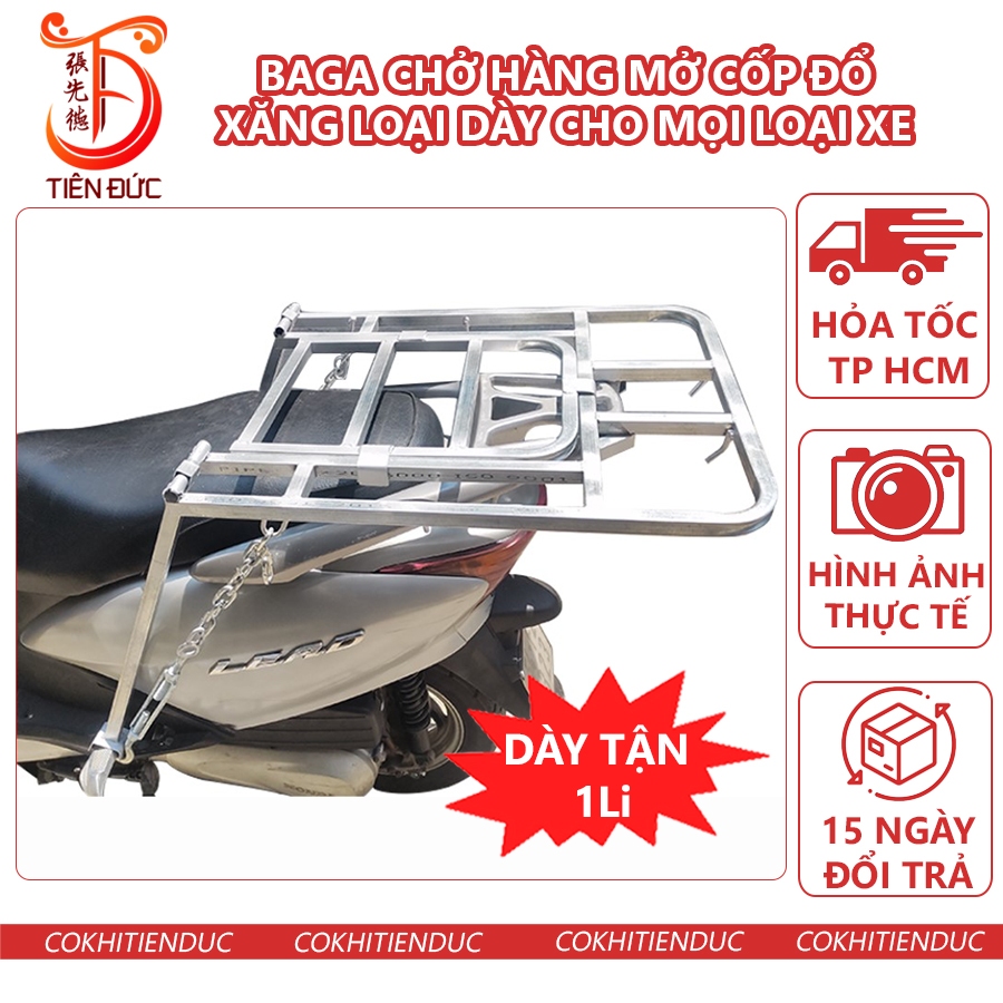 Baga Chở Hàng Mở Cốp Đổ Xăng Loại Dày Cho Nhiều Loại Xe Chuẩn Nam Phát Chở Đồ Thồ Sắt Hộp Cho Hang
