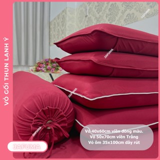 Vỏ gối nằm, vỏ gối ôm 40x60, 50x70 chất vải Thun Lạnh Ý cao cấp |JAFUMA|