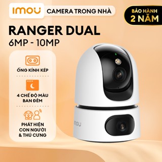 Camera Wifi trong nhà 2 mắt Imou Ranger Dual I 6MP/10MP I Xoay 360° | Phát hiện con người | Màu về đêm