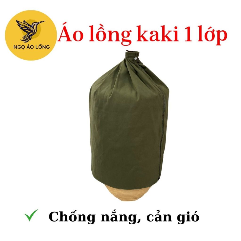 Áo Lồng Chim kaki 1 Lớp Họa Mi, Chòe, Khướu – Vải Thoáng Chống Nóng, Mặc Dễ, Nhiều Size Từ 30–45cm