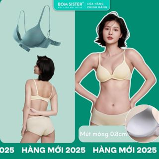 Áo lót không gọng, áo ngực mút mỏng thun lạnh thoải mái, áo lót học sinh nâng tự nhiên BOM SISTER A1016