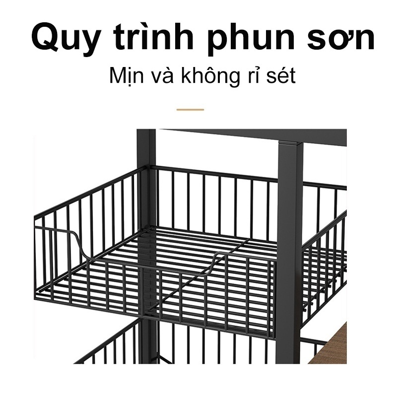 Kệ Để Đồ Nhà Bếp Kệ Đựng Đồ Nhiều Tầng 【100% sắt 】Kệ bếp Có thể chịu được 500kg | BigBuy360 - bigbuy360.vn