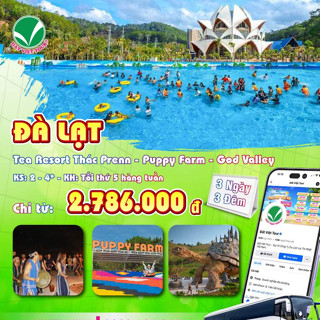 TOUR ĐÀ LẠT | TEA RESORT TÁC PRENN | THUNG LŨNG CÁC VỊ THẦN 3N3Đ