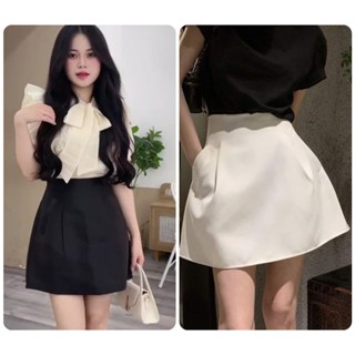 Chân váy chữ a, chân váy ngắn trắng, đen, chân váy tafta cao cấp, dáng xòe phồng cạp cao tôn dáng (loại 1)