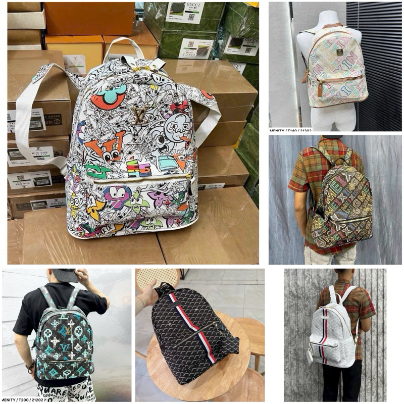 Balo đi học, đi chơi Nam nữ da hoạ tiết các mẫu size 40 đi học ( Ảnh thật )