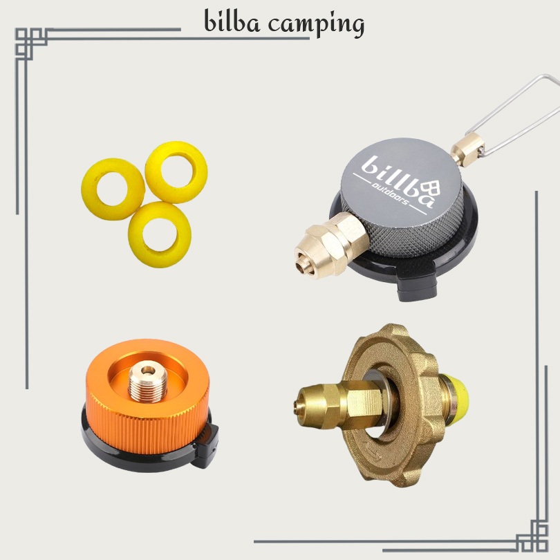Phụ kiện thay thế bộ sang chiết nạp bình gas mini dài - gioăng, đầu nối gas to/mini, đầu chuyển đổi 