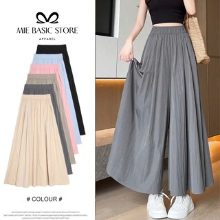 Quần váy gió dáng dài ống rộng cạp chun có túi sườn có big size mặc đi làm đi chơi 4 mùa xuân hè thu đông  QG101  