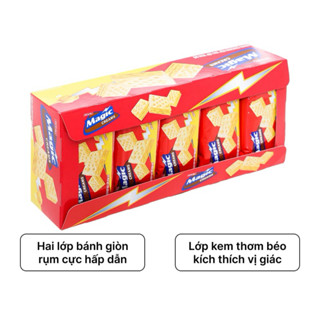 Bánh cracker kẹp 2 lớp kem bơ và socola magic hộp 300g