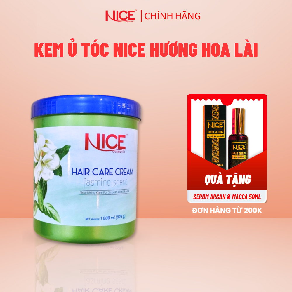 Kem Ủ Tóc NICE Hương Hoa Lài Giúp Tóc Mềm Mại Và Giảm Tình Trạng Khô Xơ 1000ML